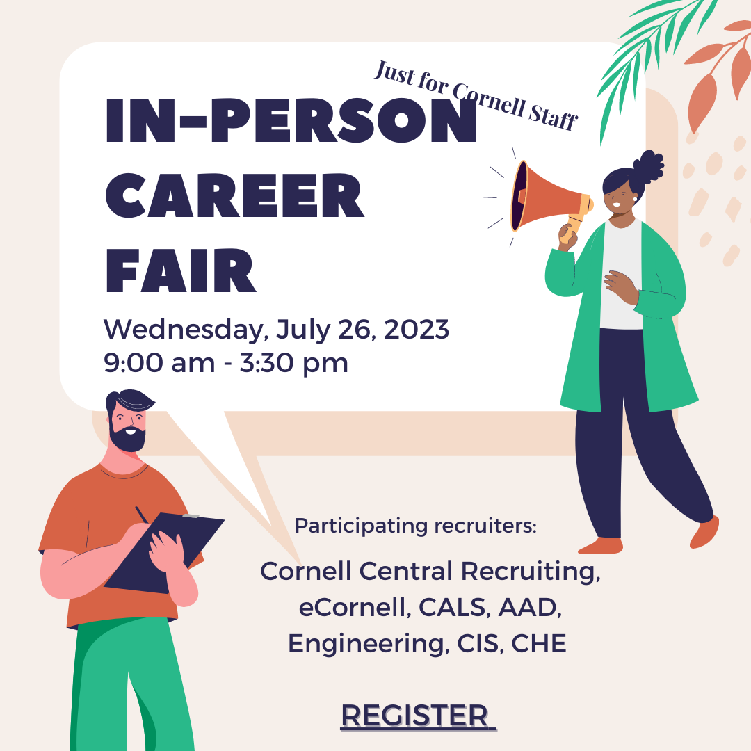 InPerson Career Fair for Cornell Staff Working at Cornell